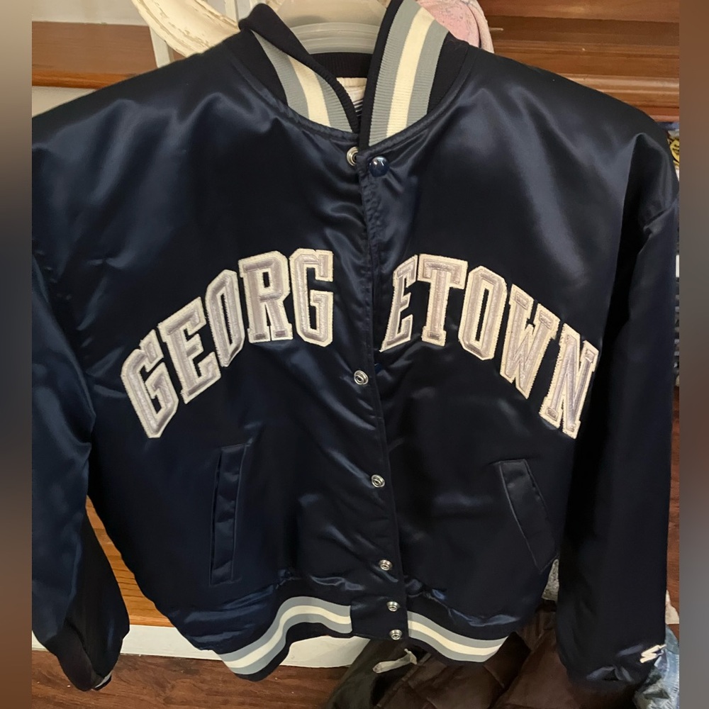 STARTER Navy and White Varsity Jacket